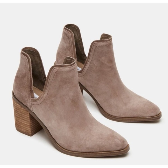 Steve Madden Shoes - Steve Madden NEW Havannah Pointed Toe Cut-Out Booties Taupe Suede
